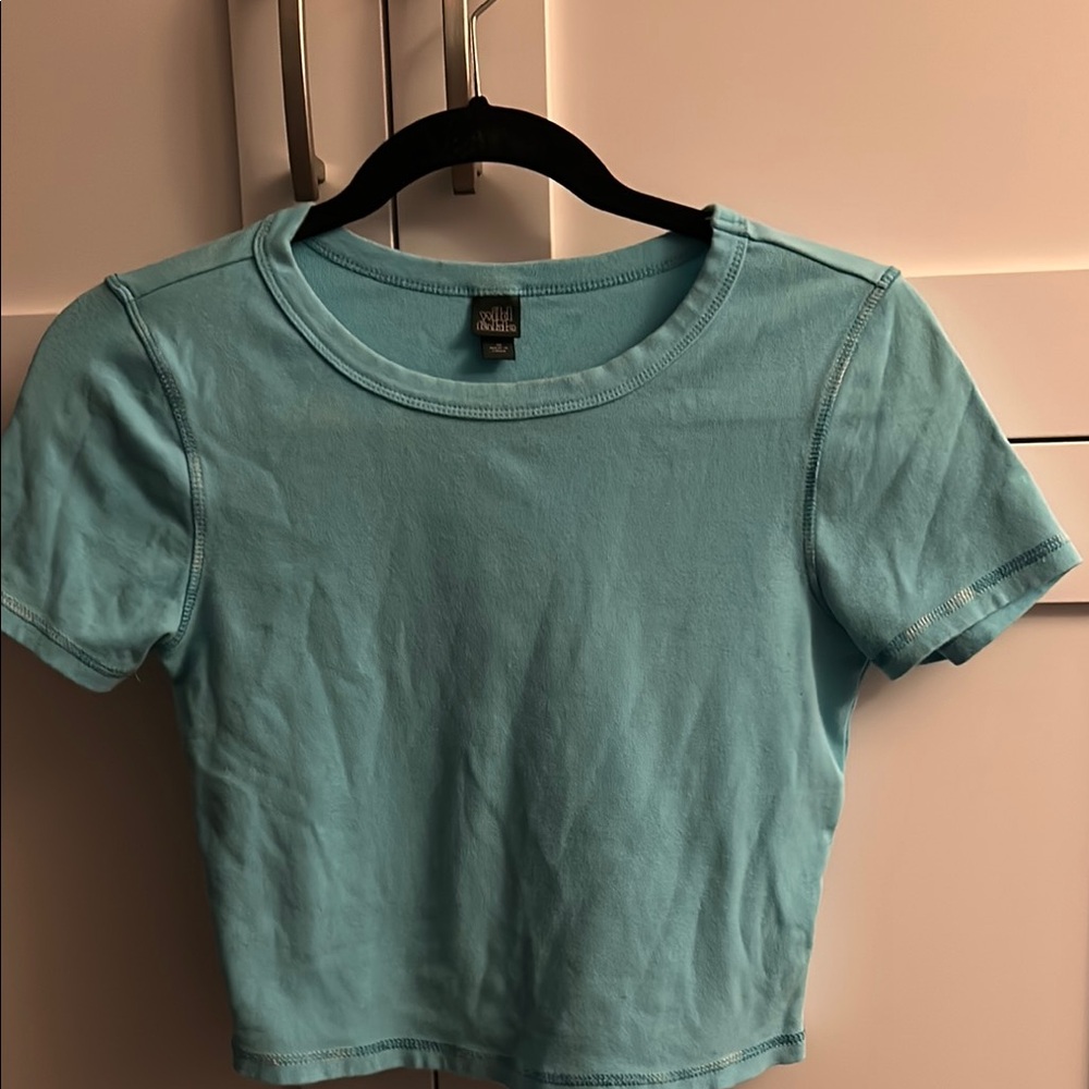 Women's Blue green Crop Top